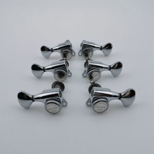 RARE Chrome Guitar Machine Heads Locking String Tuning Pegs Tuners for Electric Guitars