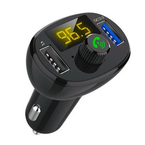 BT23Q FM-Transmitter, Aux-Modulator, kabellose Bluetooth-Freisprecheinrichtung, Auto-Audio-MP3-Player mit Schnellladung, Dual-USB-Autoladegerät