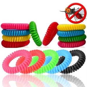 Anti zanzare Braccialetti repellenti antiparassitari Braccialetti di controllo dei parassiti Protezione degli insetti Elastico estensibile Spirale da polso a mano Fascia da polso ST017