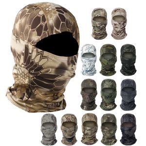 Tactical Airsoft Camouflage Hood Outdoor Sports Gear Airsoft Paintball Shooting Equipment Full Face Protection Natura Pattern Mask