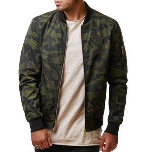 Baseball Collar Plus Storlek Lösa Jackor Män Kamouflage Jacka Man Armé Green Coats Camo Bomber Mens Jacket Outwear