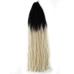 straight Sister Locks hair extensions Afro Crochet Braids 18 Inch Blonde Brown Bug Synthetic Hair for Women soft Deadlocks marley black