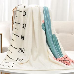 4 Styles Travel Home Air Conditioning Blanket Printed Baby Milestone Blanket Eco-friendly 70X102cm Flannel Blankets DH0743