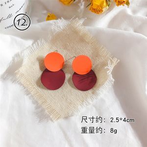 Fashion- Orange Geometric Tassel Acrylic Fall Winter 2019 Women Drop Dangle Earring Sets Fashion Jewelry Accessories Wholesale-DDE