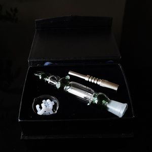 Glaswasserpfeifen Nektarsammler-Set 10 mm 14 mm mit Titannägeln Mini-Dab-Rigs Nektarsammler-Set NC10