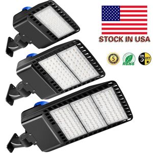 الأسهم في الولايات المتحدة الأمريكية + 600W 300W 200W 150W LED SHOEBOX مواقف السيارات أضواء IP65 ماء في الهواء الطلق شارع القطب ضوء مع dlc القائمة