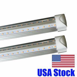 LED Tüp Işığı 4ft 8ft 8ft V-şekilli entegre LED T8 Tüp Işığı 4 5 6 ayak uzunluğunda LED Işık Tüpleri AC85-265V CRESTECH