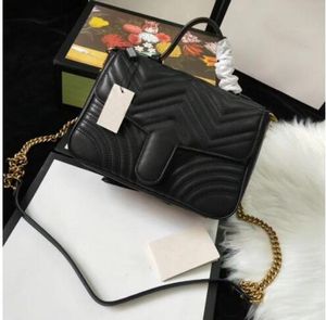 New Style Designer Shoulder Bags Women Chain Crossbody Bag Pu Leather Handbags Purse Female Messenger women 26cm no box
