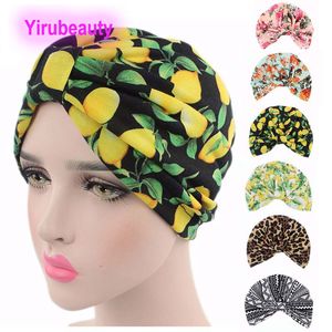 Indian Hat Hair Accessories Products Turban Parent-Child Hat European och American Popular Turban Hat Ny idyllisk tryckt elastisk bomull