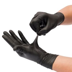100pc tek kullanımlık nitril eldiven dövme lateks toz geçirmez ve dayanıklı temizlik bakım aracı eldivenler