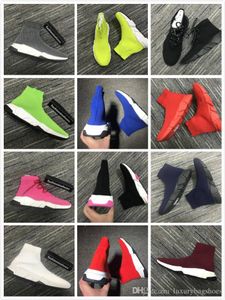 Wholesale socks for flat shoes for sale - Group buy Men s Speed Mid Top Trainer Sock Sneakers Boots women red bottoms Speed Trainer Runner Outdoors Casual Flats Shoes kanye cc vintage