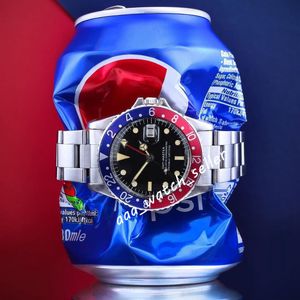 10 Styles BP Factory Classical Vintage Watches Master 1675 1680 1665 Mk2 Mk5 Pepsi Insert Radial Gilt Dial Automatisk rörelse Rostfritt stål Luxury Mens Watches Watches