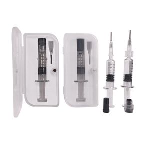 MOQ units ml Luer Lock Luer Head Glass Syringe cc Injector with Graduation Mark needle plastic tube packaging for Co2 oil Carts