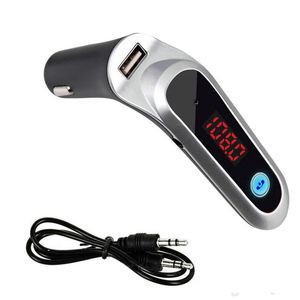 Car Bluetooth Adapter S7 FM Transmitter Bluetooth Car Kit Hands Free FM Radio Adapter with USB Output Car Charger with Retail Box
