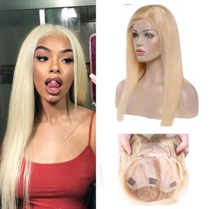 Indian Remy Human Hair 613# Blonde Lace Front Wig 613 Color 8-28inch Straight Wigs Hair Products