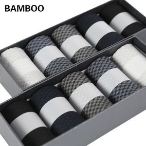 5 pares um homem de alta qualidade masculina meias de fibra de bambu Happy Man Dress Socks Male Winter Warm Long Wear