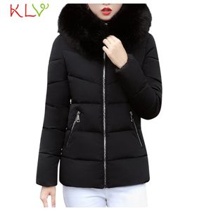 Giacca da donna Cappotto sottile con cappuccio in pelliccia di cotone Giacche e cappotti invernali da donna Abbigliamento casual caldo Capispalla Plus Size Parka Mujer 19Oct