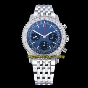 GF Top Edition B01 43MM AB0121211C1A1 ETA A7750 Chronograph Automatic Blue Dial Mens Watch Two way rotation Bezel Sport Stopwatch Watches