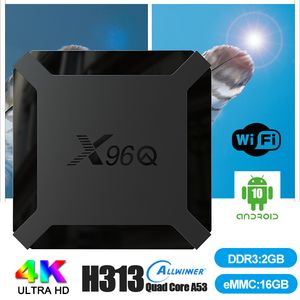 X96Q Android TV Box Allwinner H313 Quad Core Support SmartTV 2.4Ghz Wifi 1 2+8 16GB