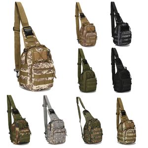 Outdoor Tactical Camouflage Man's Chest Bags 10L Camping Hiking Bicycle Single-Shoulder Bag Sports Diagonal Storage Bags on Sale