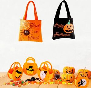 Multi Style Kids Halloween kreativa barn Handhållna godisväska DIY Non-woven presentpåse