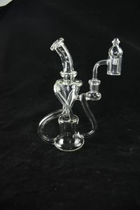 Smoking set pipe, yellow oil drill glass hookah, bong 14mm connector, factory outlet