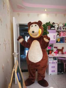 High-quality Real Pictures Deluxe bear mascot costume Mascot Cartoon Character Costume Adult Size free shipping