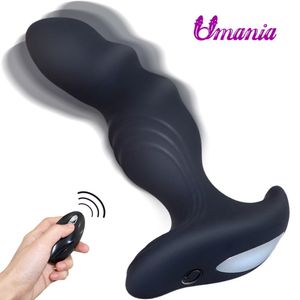 Prostata Massager Wireless Remote Vibrator för Män Silikon Butt Plug Man Masturbator Anal Leksaker Sex Shop Y190714