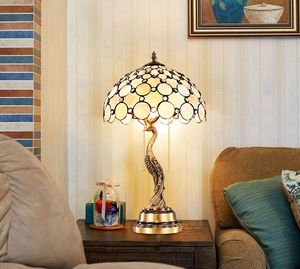 European style bedroom bedside led table lamp Tiffany shell bird lamp American personality new design unique patent table lights MYY