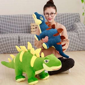 Söt tecknad stegosaurus docka plysch leksak stor dinosaur docka rag docka barn dag present födelsedagspresent