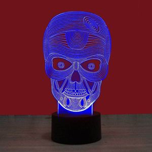 Halloween D Skull Night Light USB Powered Ambient Light Desktop Festival Decoration Lighting White Multicolor PC