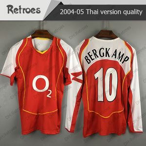 2004 2005 HENRY Ретро футбольная майка 05 06 98 Pires FABREGAS Lehmann Vieira Ljungberg 10 # BERGKAMP 04 05 Reyes футбольная рубашка с длинным рукавом