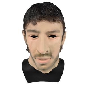 Masque de Messi, masques de tête masculins réalistes en latex, look humain, costumes de Cosplay d'Halloween en Solde