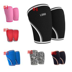 Ginocchiere Sollevamento pesi Squat Ginocchiere da 7 mm Ciclismo all'aperto Equipaggiamento protettivo infrangibile Ginocchiere sportive in neoprene LJJZ101