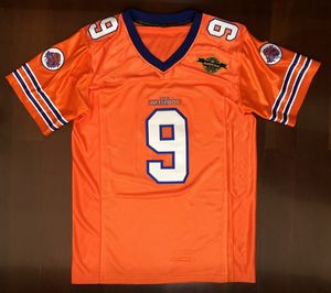 Envio dos EUA Bobby Boucher 9 The Water Boy Movie Men Football Jersey Stitched Black S-3XL Alta Qualidade Frete Grátis