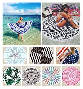 30 Disegni Asciugamano da spiaggia Mandala Dreamcatcher Asciugamani da bagno stampati con scialle nappa Tappeto da spiaggia estivo Coperta Tappetino da yoga Tappeti da picnic Arazzo