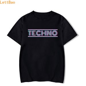 T shirt drôle de danse DJ Underground Music Noir Rave Hommes Mode manches courtes O coton col vogue Imprimer roche T shirt