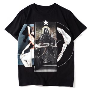 Xxl Animal al por mayor-Moda para hombre diseñador camiseta moda d impresión animal de alta calidad casual manga corta hombres mujeres hip hop camisetas de verano s xxl