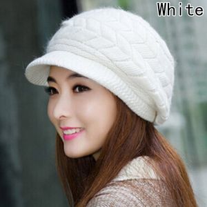 2017 Winter Mützen Stricken frauen Hut Winter Hüte Für Frauen Damen Beanie Mädchen Skullies Caps Kaninchen Wolle Warme Mütze s18120302