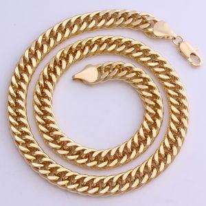 Wysokiej jakości 18 K Yellow Gold GF Plated Cuban / Curb Link Chain Necklace -China Lifetime Gwarancja