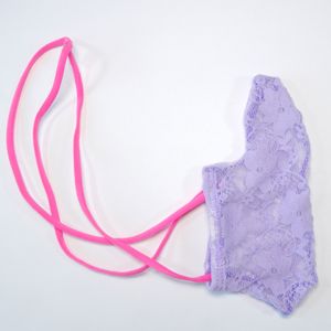 Sex Floral Lace Mens String Thong Penis Sleeve Pouch Forward Upward G1439