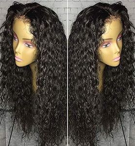 Vattenvåg Genomskinlig Full Lace Frontal Wig För Black Women Brazilian Curly HD 360 Virgin Human Hair Wigs Diva1