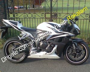 Complete Fairing Kit For Honda CBR600RR CBR600 F5 07 08 CBR 600RR 2007 2008 Black White ABS Plastic Fairings Set (Injection molding)