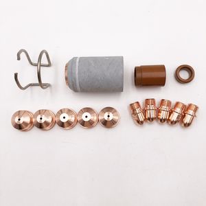 14pcs A141 plasma cutting consumables Electrode Nozzle Tip Shield Front Insulator Swirl Ring