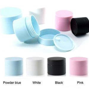 Alta qualità 20G 30G 50G PP vasetti di crema cosmetica bottiglie di imballaggio con coperchio contenitore vuoto per lozione nero blu rosa bianco