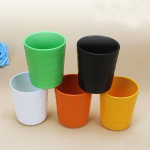 Melamine Cup Multicolor Imitation Porcelain Restaurant Water Cup Antiskid Cross Grain Straight Tea Cups Wholesale QW9713