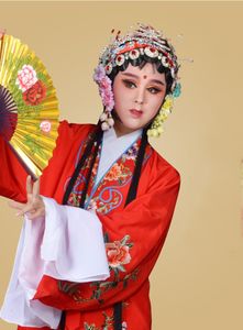 Embroidery Flowers Chinese Drama clothing long sleeves woman classical dance dress peking opera costume Stage wear