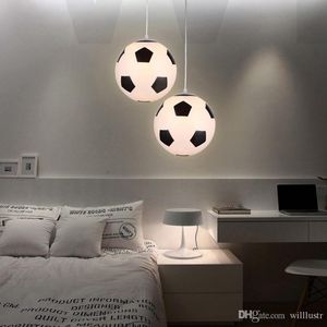 Fotbollsglas Hängsmycke Lampa Ljus Handgjord Modern Suspension Globe Round Ball Lighting Fixture Restaurant Hotel Bar Barn Barnrum