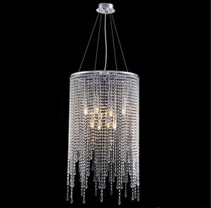 Modern Linear Round Chandeliers Island Crystal Chandelier Pendant Lamp Light Fixture for Bedroom Dining Room Kitchen D 20" MYY