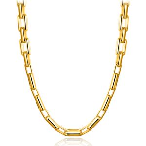 9mm Thick Link Rope Chains 18K Gold Plated Men Hip Hop Necklaces 20 Inches Fashion Luxury Choker Jewelry Gifts for Women Perfect Accessories